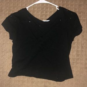 Black crop top